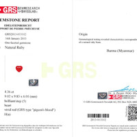 8.36 Ct.Tw.Total Carat Weight Ruby Pair from Burma (Myanmar) Scan Report