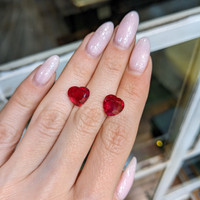 8.36&nbsp;Ct.Tw.Total Carat Weight Ruby Pair from Burma (Myanmar) Life Style