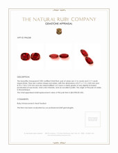 4.33 Ct.Tw.Total Carat Weight Ruby Pair from Mozambique Appraisal