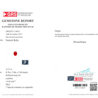 4.33 Ct.Tw.Total Carat Weight Ruby Pair from Mozambique Scan Report