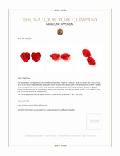 6.03 Ct.Tw.Total Carat Weight Ruby Pair from Burma (Myanmar) Appraisal