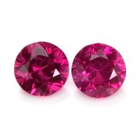 0.87 Ct.Tw.Total Carat Weight Ruby Pair from Mozambique Video