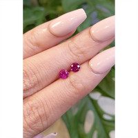0.87 Ct.Tw.Total Carat Weight Ruby Pair from Mozambique Life Style