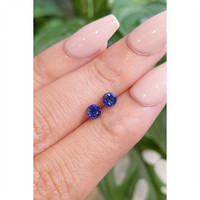 0.84&nbsp;Ct.Tw.Total Carat Weight Blue Sapphire Pair from Ceylon (Sri Lanka) Life Style
