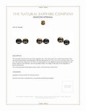 4.23 Ct.Tw.Total Carat Weight Black Star Sapphire Pair from Burma (Myanmar) Appraisal