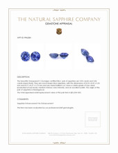 6.11 Ct.Tw.Total Carat Weight Blue Sapphire Pair from Madagascar Appraisal