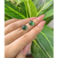 9.58 Ct.Tw.Total Carat Weight Cabochon Tourmaline Pair from Mozambique Life Style