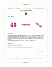 3.77 Ct.Tw.Total Carat Weight Pink Sapphire Pair from Ceylon (Sri Lanka) Appraisal