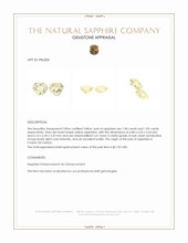 2.09 Ct.Tw.Total Carat Weight Yellow Sapphire Pair from Ceylon (Sri Lanka) Appraisal