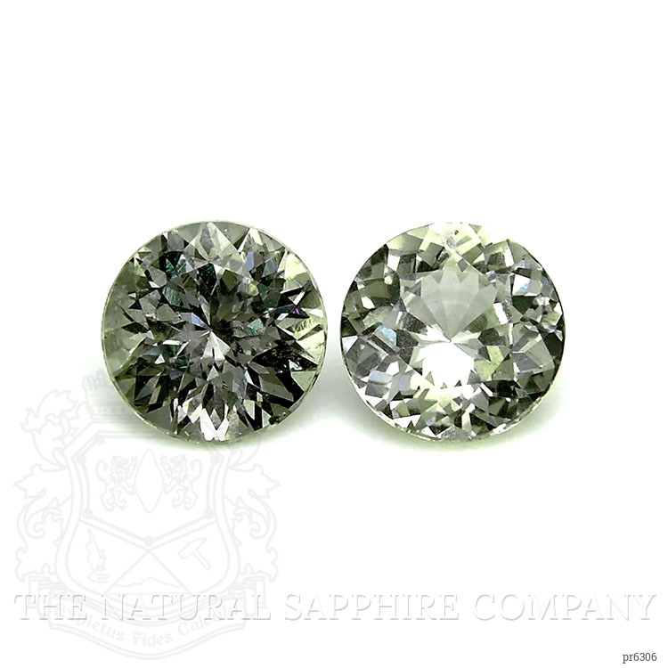 1.43 Ct.Tw. Green Sapphire Pair from Montana