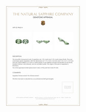 2.10 Ct.Tw.Total Carat Weight Green Sapphire Pair from Montana Appraisal