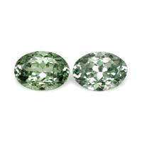 2.10 Ct.Tw.Total Carat Weight Green Sapphire Pair from Montana Video
