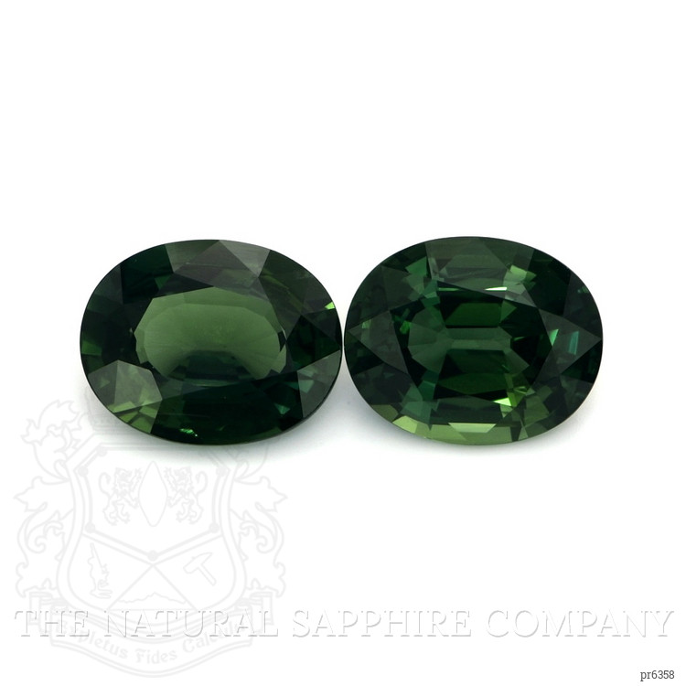 6.45 Ct.Tw. Bluish Green Sapphire Pair from Madagascar