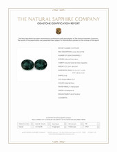 6.88 Ct.Tw.Total Carat Weight Greenish Blue Sapphire Pair from Madagascar Scan Report