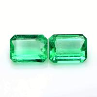 15.44 Ct.Tw.Total Carat Weight Emerald Pair from Colombia Video