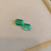 15.44 Ct.Tw.Total Carat Weight Emerald Pair from Colombia Life Style