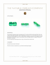 1.85 Ct.Tw.Total Carat Weight Emerald Pair from Colombia Appraisal