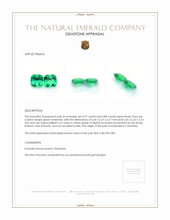 1.85 Ct.Tw.Total Carat Weight Emerald Pair from Colombia Appraisal