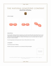 13.15 Ct.Tw.Total Carat Weight Coral Pair from Australia Appraisal