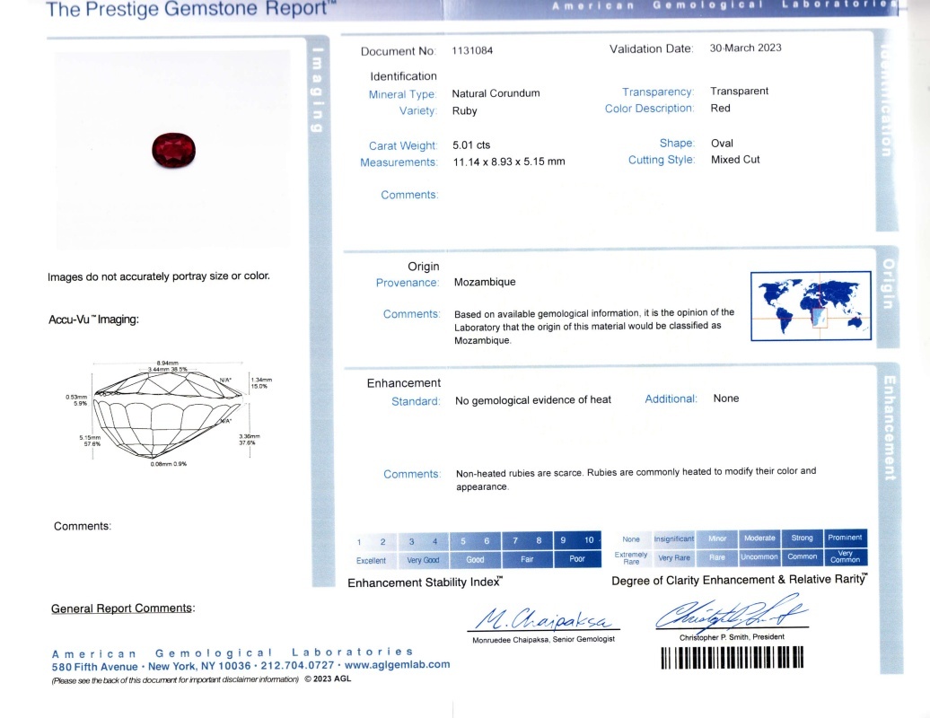 10.04 Ct.Tw. Ruby Pair from Mozambique