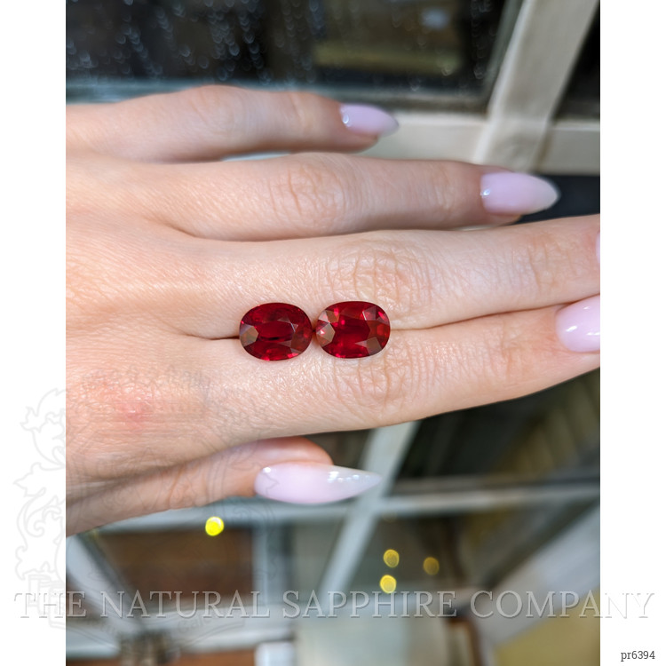 10.04 Ct.Tw. Ruby Pair from Mozambique