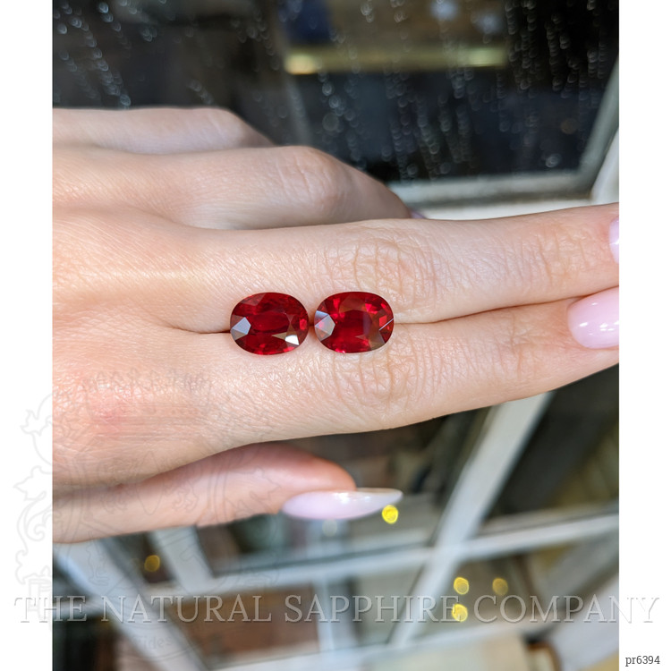 10.04 Ct.Tw. Ruby Pair from Mozambique