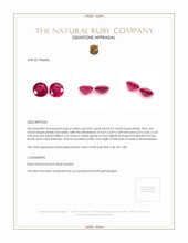 0.97 Ct.Tw.Total Carat Weight Ruby Pair from Mozambique Appraisal