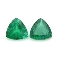 0.59 Ct.Tw.Total Carat Weight Emerald Pair from Zambia Video