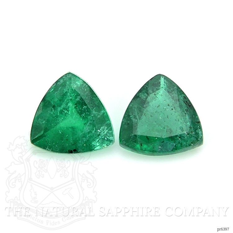 0.59 Ct.Tw. Emerald Pair from Zambia