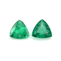 0.57 Ct.Tw.Total Carat Weight Emerald Pair from Zambia Video