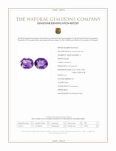 8.42 Ct.Tw.Total Carat Weight Purple Amethyst Pair from Brazil Scan Report