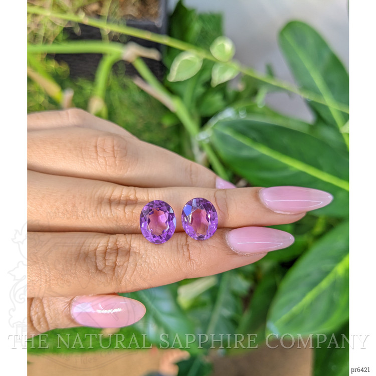 8.42 Ct.Tw. Amethyst Pair from Brazil