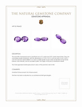 8.14 Ct.Tw.Total Carat Weight Amethyst Pair from Brazil Appraisal