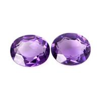 8.14 Ct.Tw.Total Carat Weight Amethyst Pair from Brazil Video