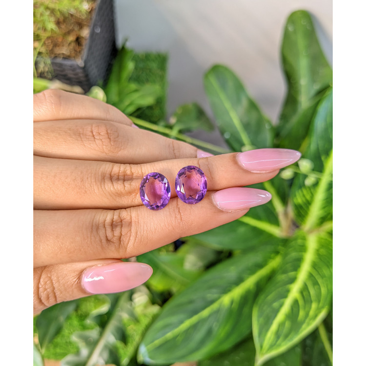 8.14 Ct.Tw. Amethyst Pair from Brazil