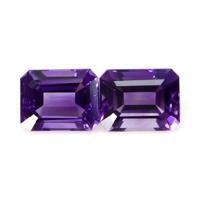 5.13 Ct.Tw.Total Carat Weight Amethyst Pair from Brazil Video
