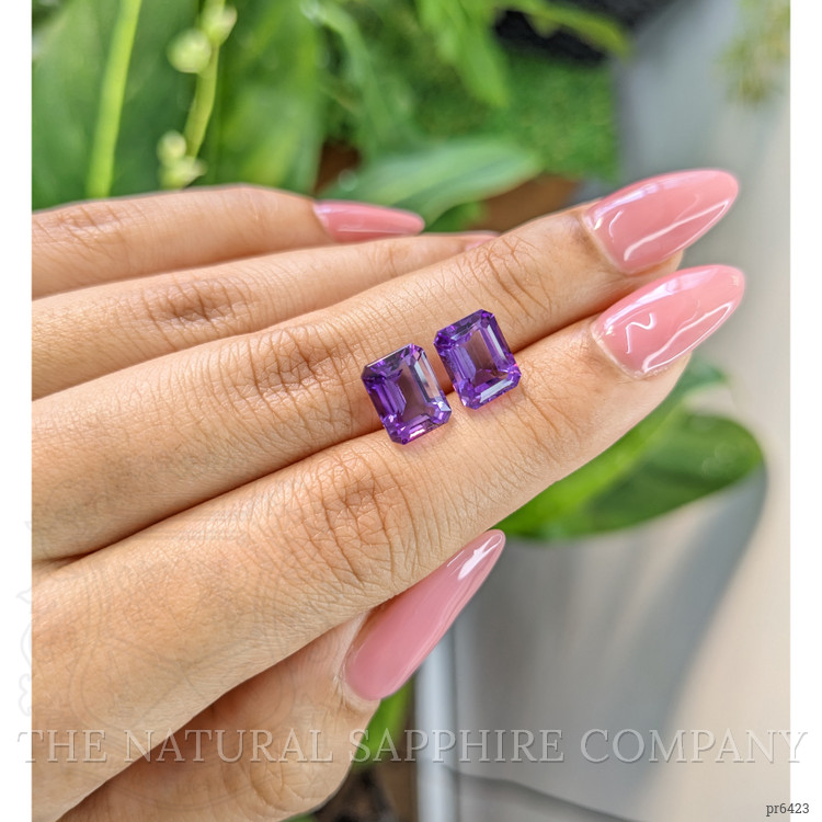 5.13 Ct.Tw. Amethyst Pair from Brazil