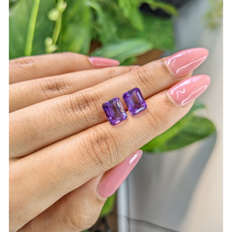 5.13 Ct.Tw. Amethyst Pair from Brazil