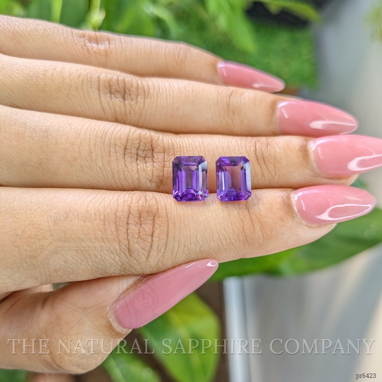 5.13 Ct.Tw. Amethyst Pair from Brazil