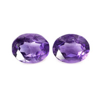 5.32 Ct.Tw.Total Carat Weight Amethyst Pair from Brazil Video