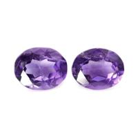 5.32 Ct.Tw.Total Carat Weight Amethyst Pair from Brazil Video