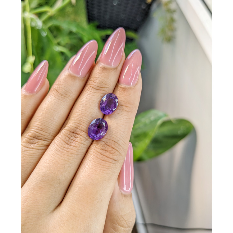 5.32 Ct.Tw. Amethyst Pair from Brazil