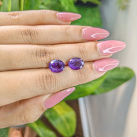 5.32 Ct.Tw.Total Carat Weight Amethyst Pair from Brazil Life Style