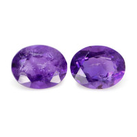 5.30 Ct.Tw.Total Carat Weight Amethyst Pair from Brazil Video
