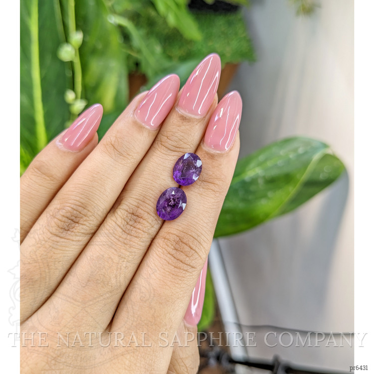 5.30 Ct.Tw. Amethyst Pair from Brazil