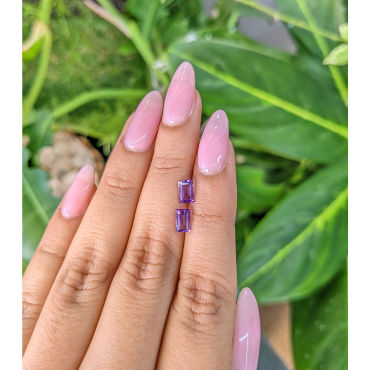 1.06 Ct.Tw. Amethyst Pair from Brazil