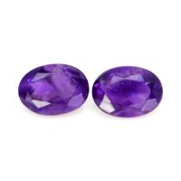 1.62 Ct.Tw.Total Carat Weight Amethyst Pair from Brazil Video