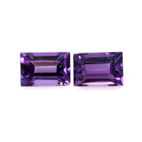 1.11 Ct.Tw.Total Carat Weight Amethyst Pair from Brazil Video