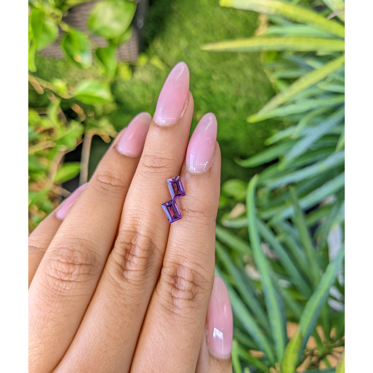 1.11 Ct.Tw. Amethyst Pair from Brazil