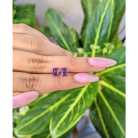 1.11 Ct.Tw.Total Carat Weight Amethyst Pair from Brazil Life Style